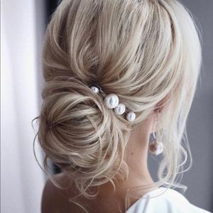 (6) Pearl Hair Pins
